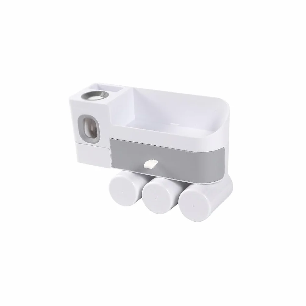 Soporte para Cepillo de Dientes de Pared para baño, dispensador de Pasta de Dientes, Soporte para Pasta de Dientes Blanca, Caja de Almacenamiento de cosméticos con cajón (A S24cm)