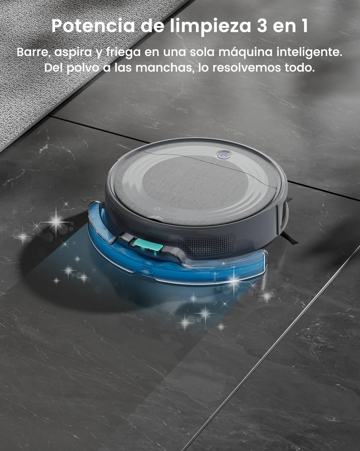 Lefant M310 Ultra Robot Aspirador y Fregasuelos 3 en 1 6000Pa 170min Mapeo Láser ToF Evasión Obstáculos PSD WiFi Alexa Gris