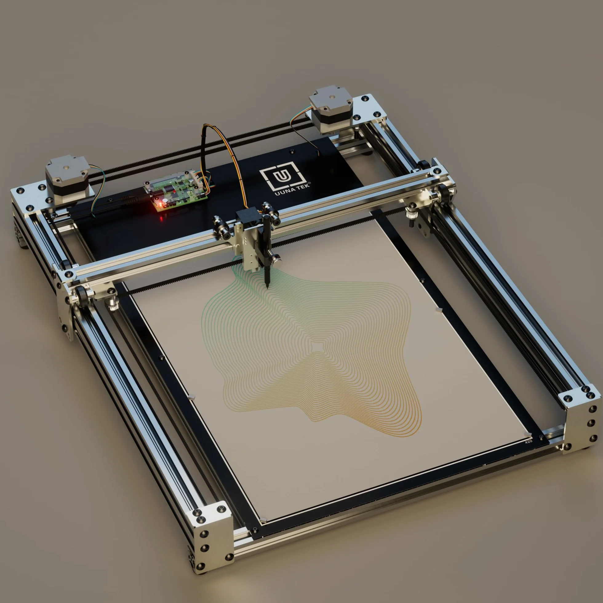 iDraw H SE - Robot de dibujo para artistas, plóter de bolígrafo, trazador XY, máquina de dibujo de robot de escritura a mano estable con placa base, rango de trabajo A5-A3, diseño todo en