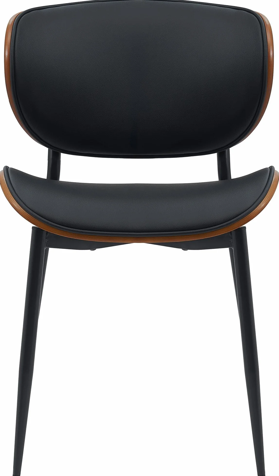 CLP Juego de 2 Sillas de Visita Enid con Respaldo y Tapizado - Sillón de Comedor Polipiel o Tela, Color Nuez/Negro