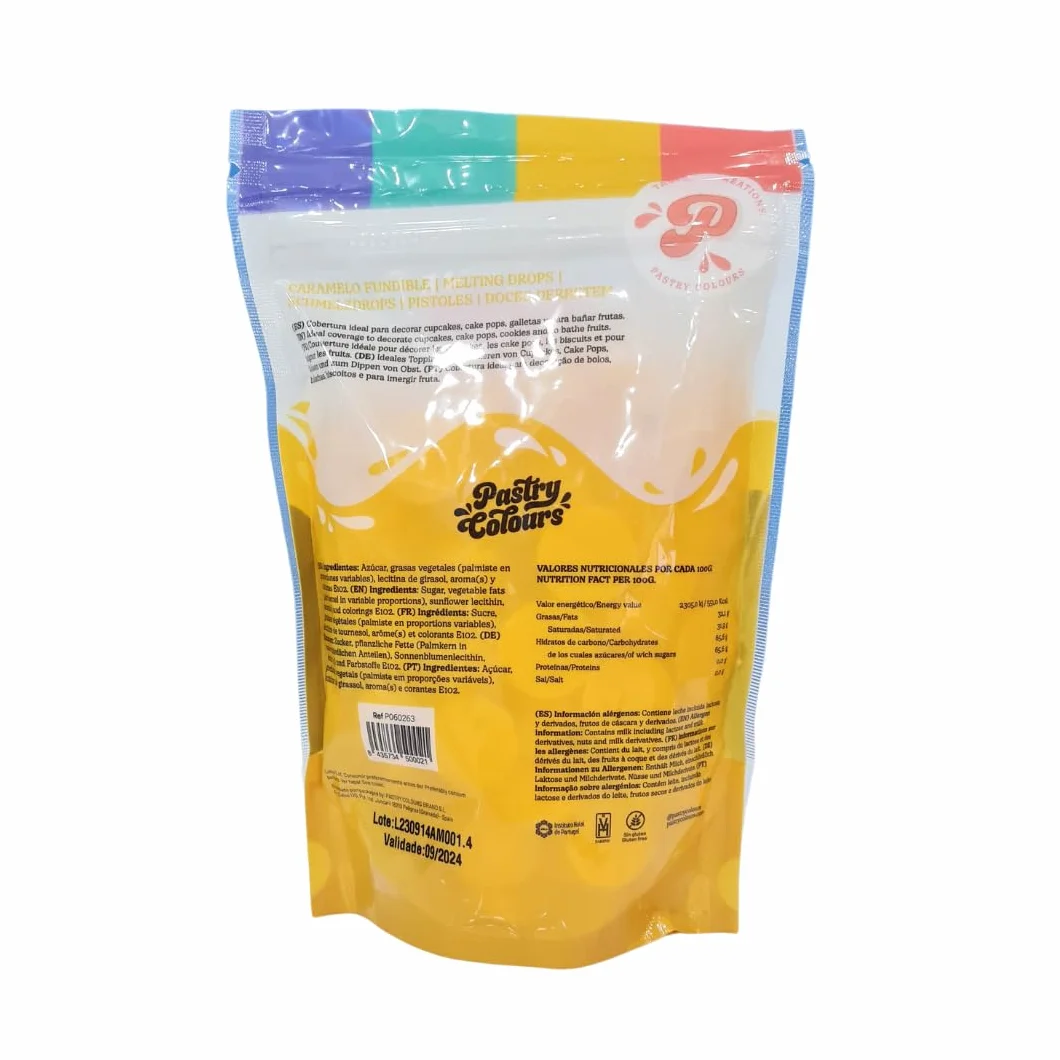 Melts Amarillos Chocolate para Fundir Cobertura Pasteles 250g