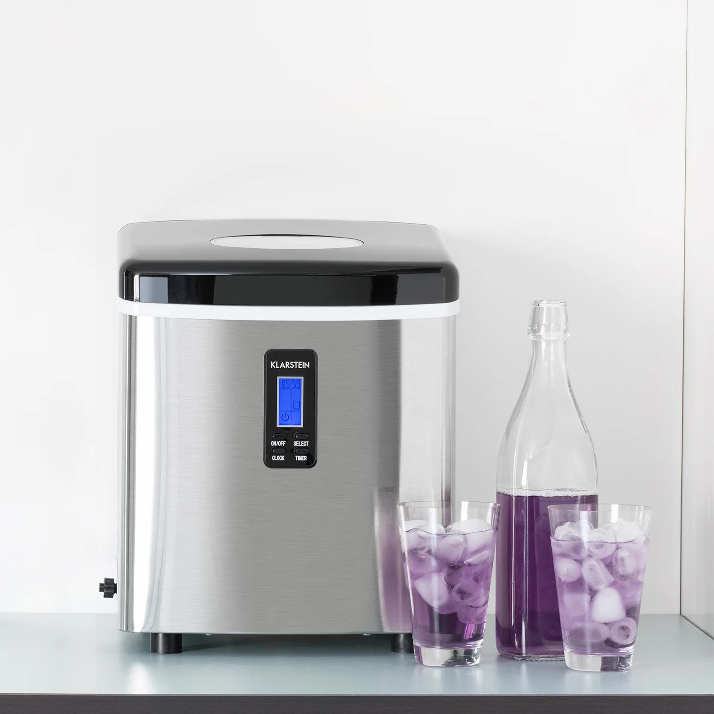 Klarstein Mr. Frost Máquina de hacer hielo 150 W 15 kg 3,3 L Negro