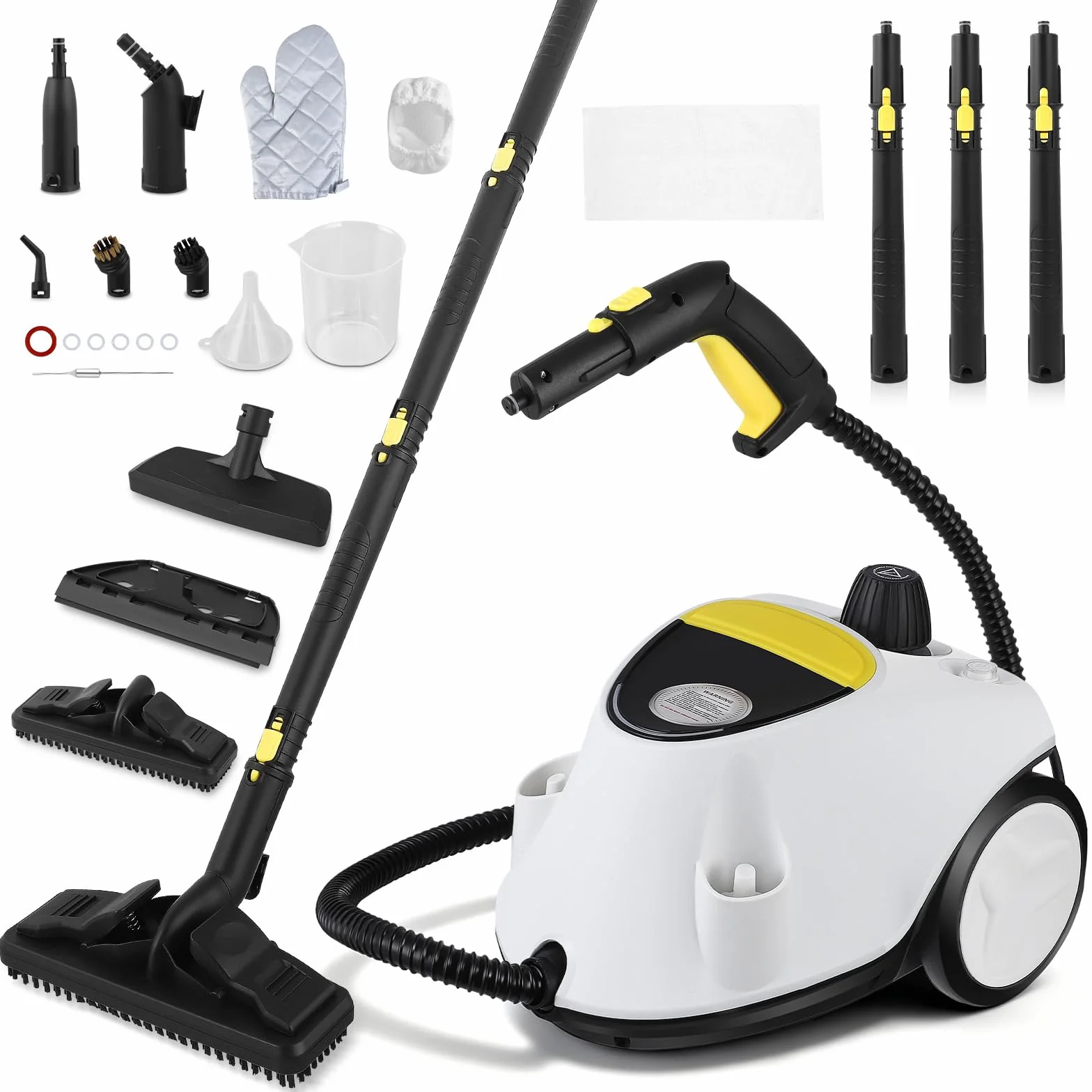 Limpiador de Vapor 2100W 2,1L Acero Inoxidable 304 Presión 5 Bares 105°C