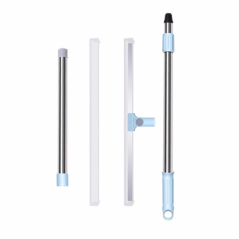 Wet Room Limpiador de ventanas, mango de 130 cm de largo, escobilla de suelo multisuperficie para cocina, baño, ducha y garaje, cabezal de 35 cm, herramienta de limpieza sin esfuerzo