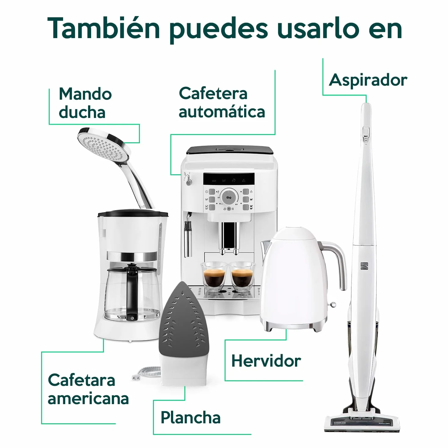Descalcificador de Cafetera Ecológico Universal, Ácido Cítrico en Polvo, 12 uds x 15 gr
