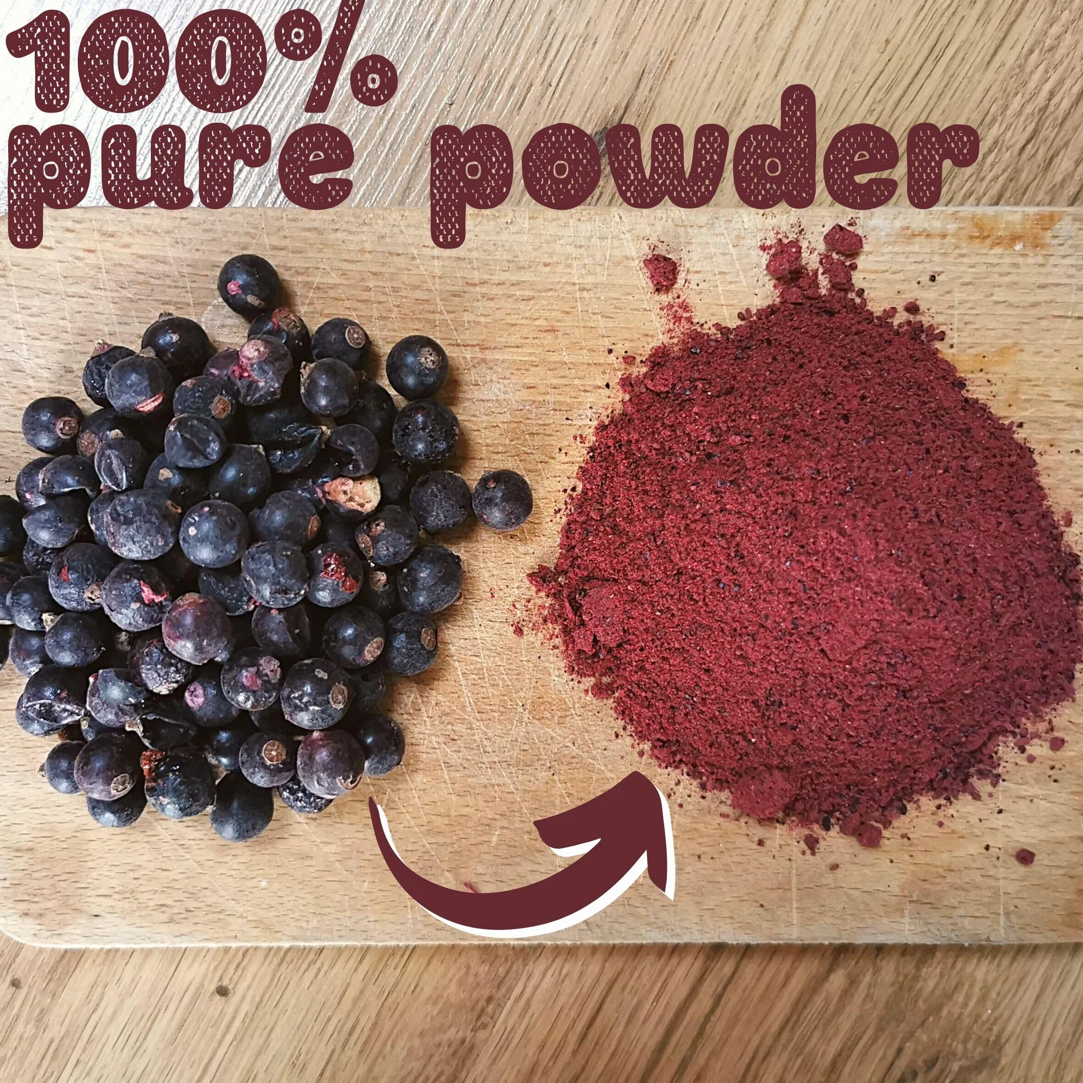 Polvo de Grosella Negra Liofilizada Fruta Deshidratada (100g)