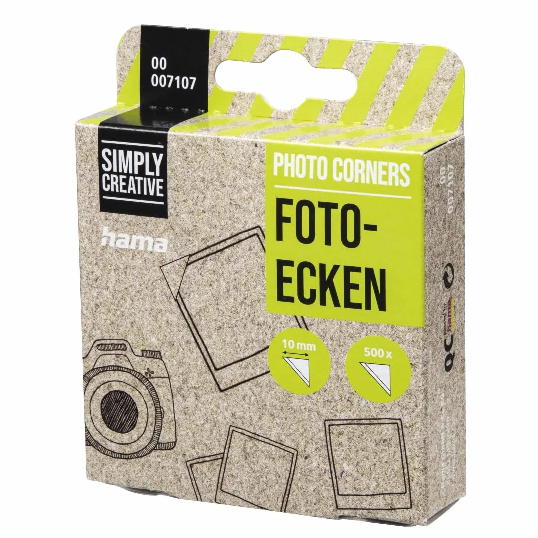 Hama | Esquinas Autoadhesivas Para Fotos, Adhesivos Para Pegar Fotos, En Álbum de fotos, Pegafotos, Color Transparente