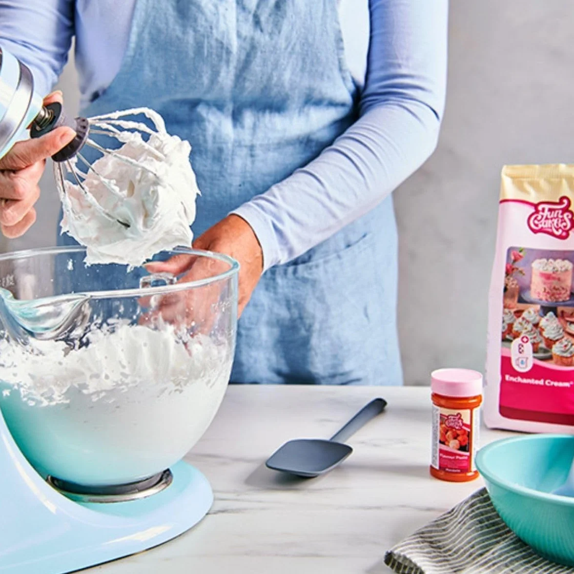FunCakes Preparado Crema Blanca Encantada 900 g para Rellenar y Cubrir Pasteles