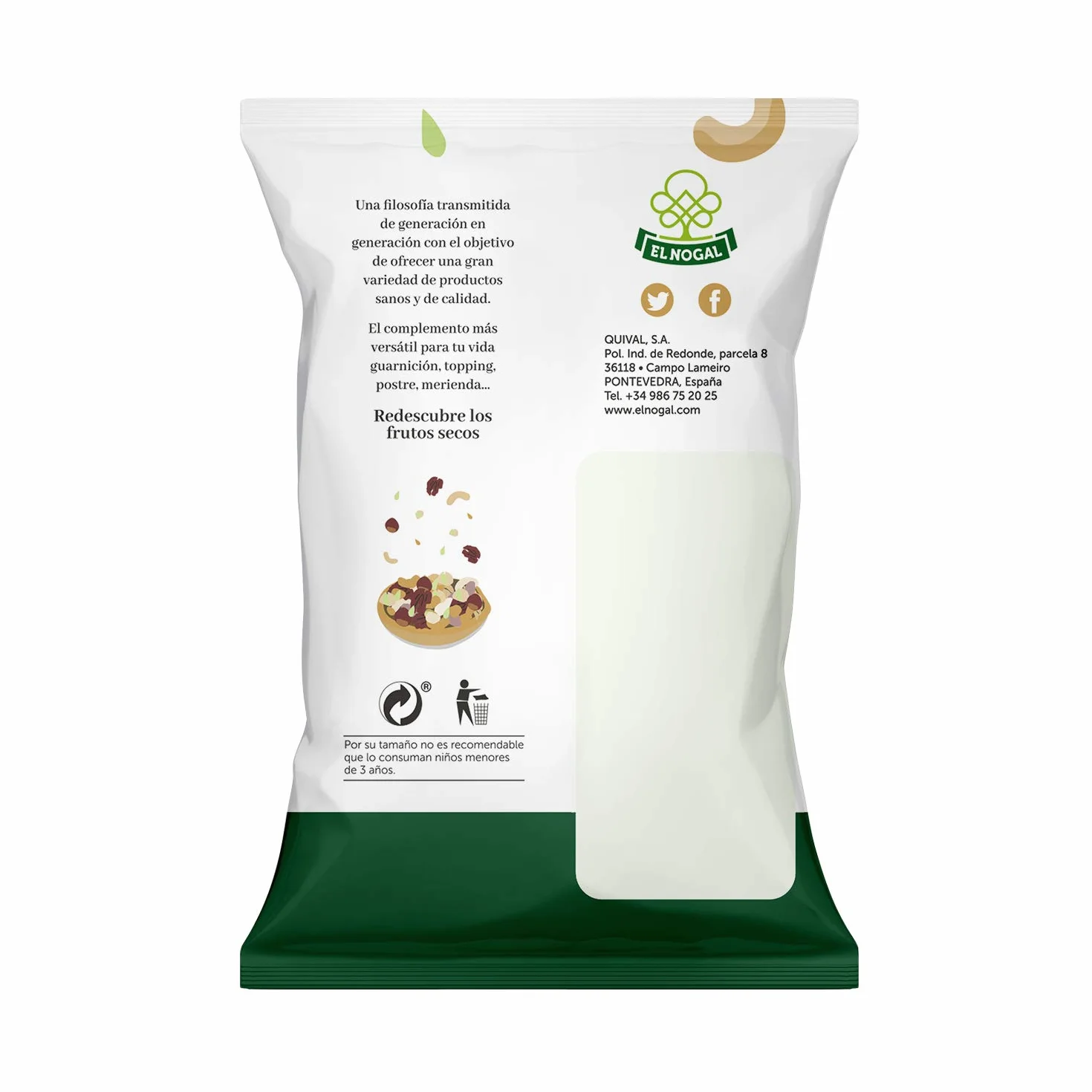 El Nogal Cacahuete Jumbo Tostado Bolsa 500 g