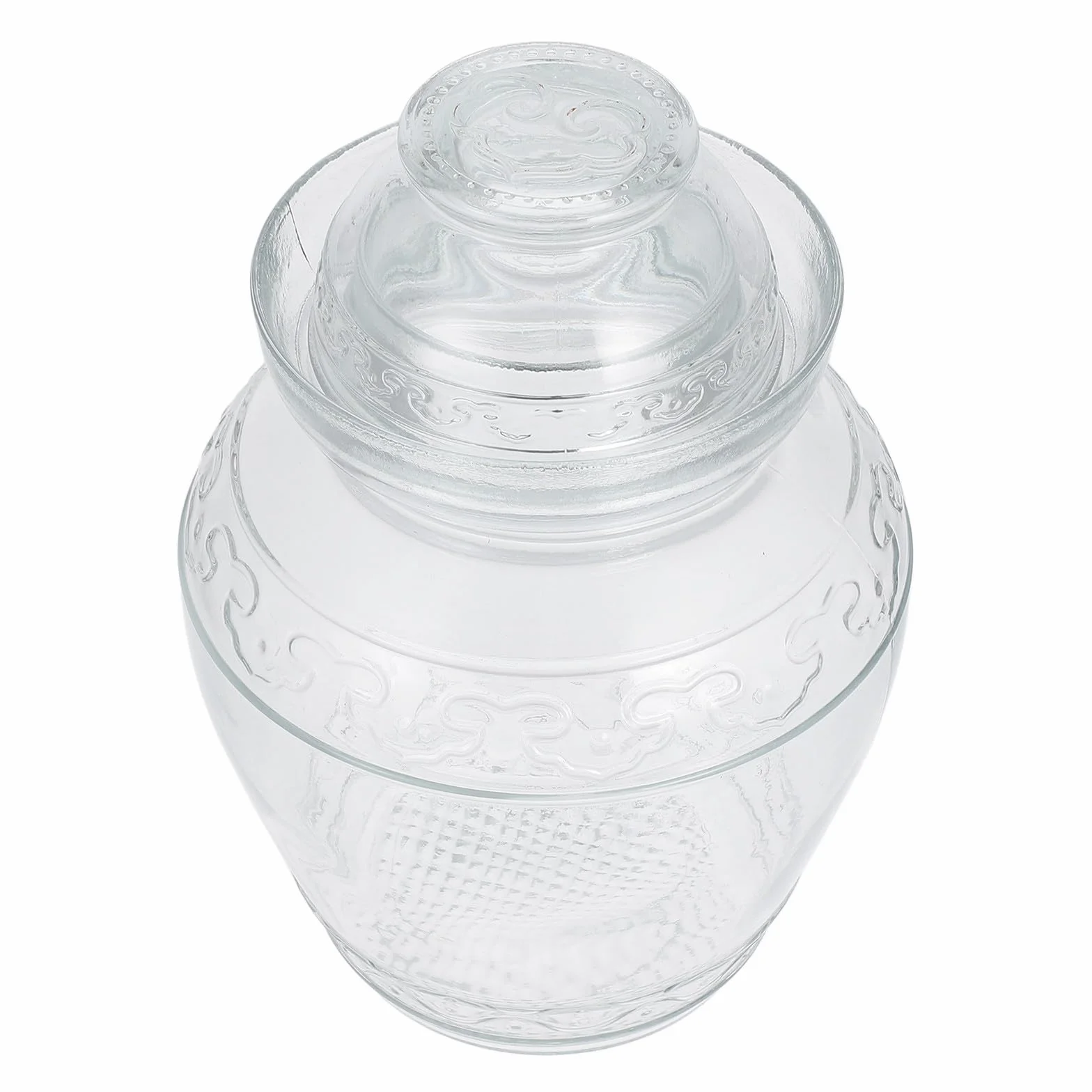 GALPADA Frasco de Vidrio para Fermentación Tapa Hermética, Tarro para Preparar Kimchi y Pepinillos, Recipiente para Conservar Alimentos en Cocina Doméstica