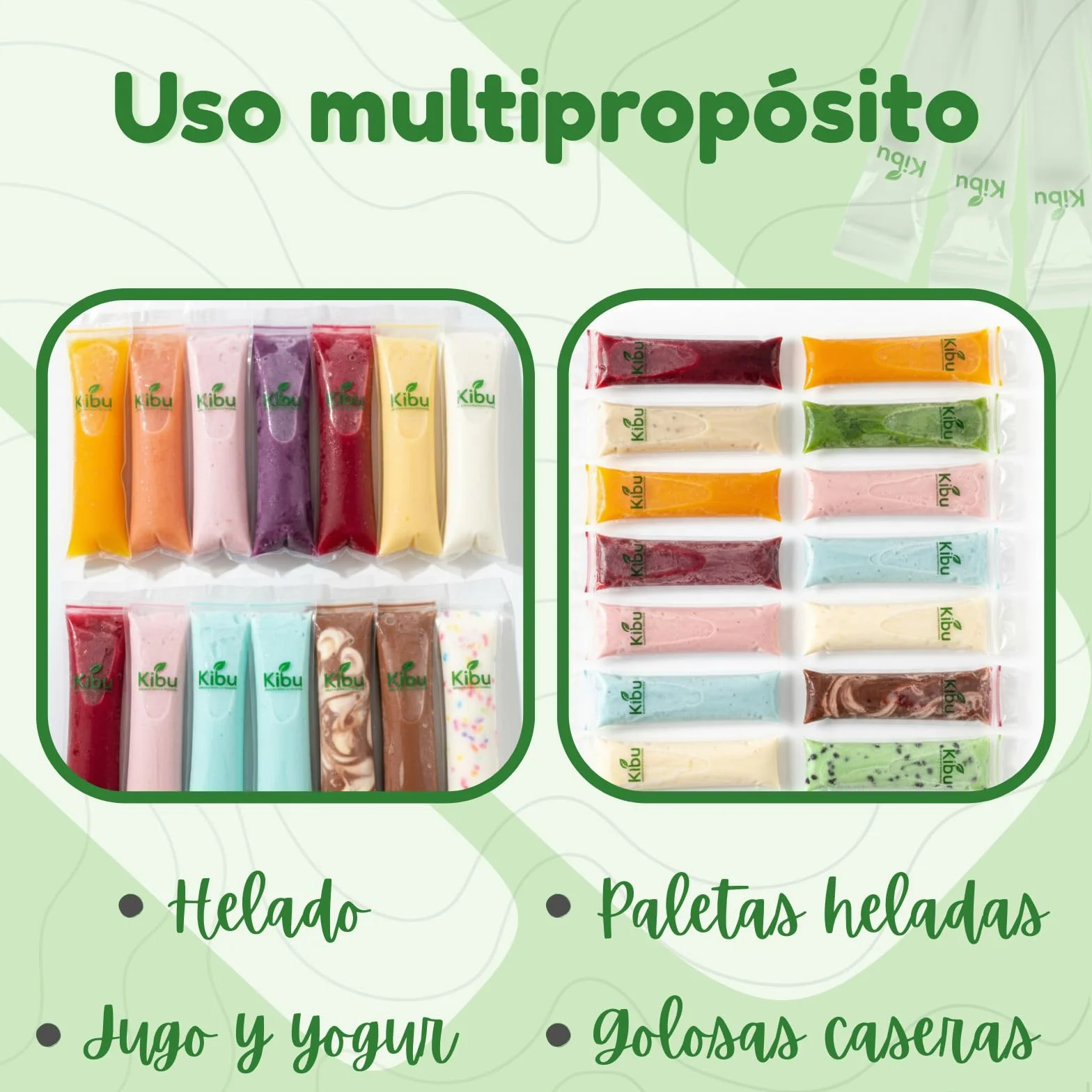 Bolsas de Helado Flash 150 Pack Plástico Duradero para Hacer Palitos de Hielo y Postres Congelados