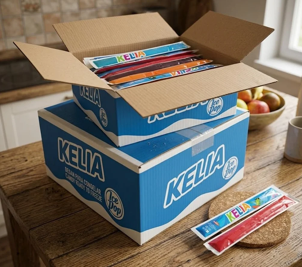Polos Flash Kelia para Congelar Sabores Fruta Caja 90x65ml Bebida Refrescante Infantil Sin Gluten Sin Lactosa