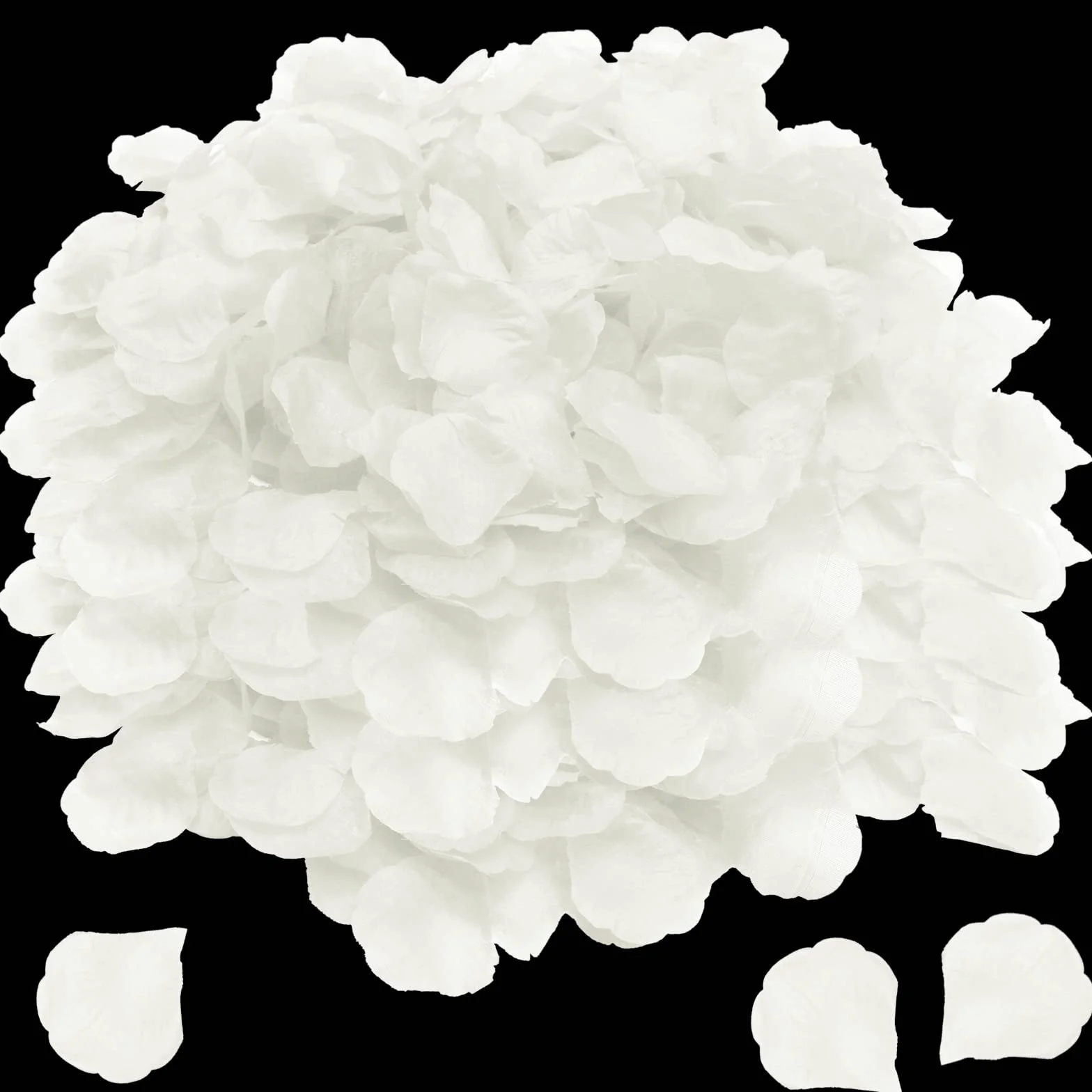 OWLKELA 5000 Piezas Pétalos Blanco Artificiales, Pétalos Blanco, Pétalos de Rosa - Día de San Valentín, Boda, Centro de Mesa, Cumpleaños, Ambiente Romántico