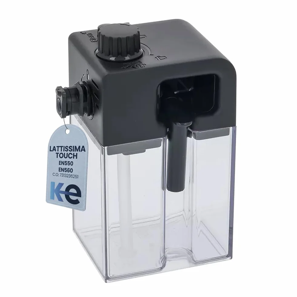 DeLongui Espumador de Leche Compatible con Cafetera DeLongui EN520 EN550 Con Depósito de Leche 0,35L y Tapadera Incluidos