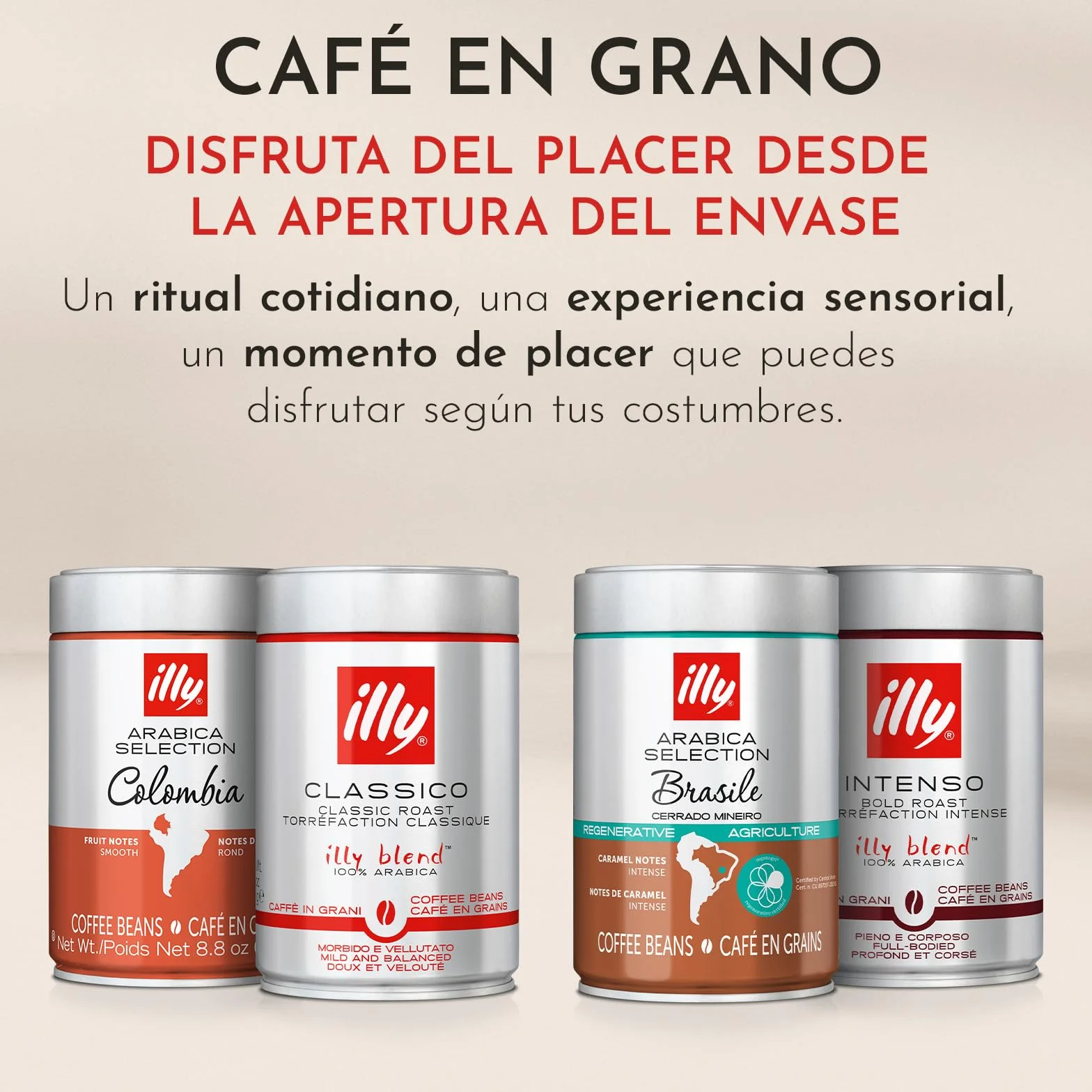 illy CLASSICO Café en Grano 100% Arábica 500g