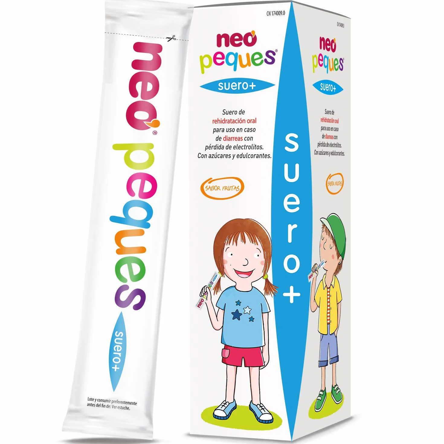 NEO PEQUES Suero + Suero Infantil de Rehidratación Oral 5 Unidades Sabor a Frutas