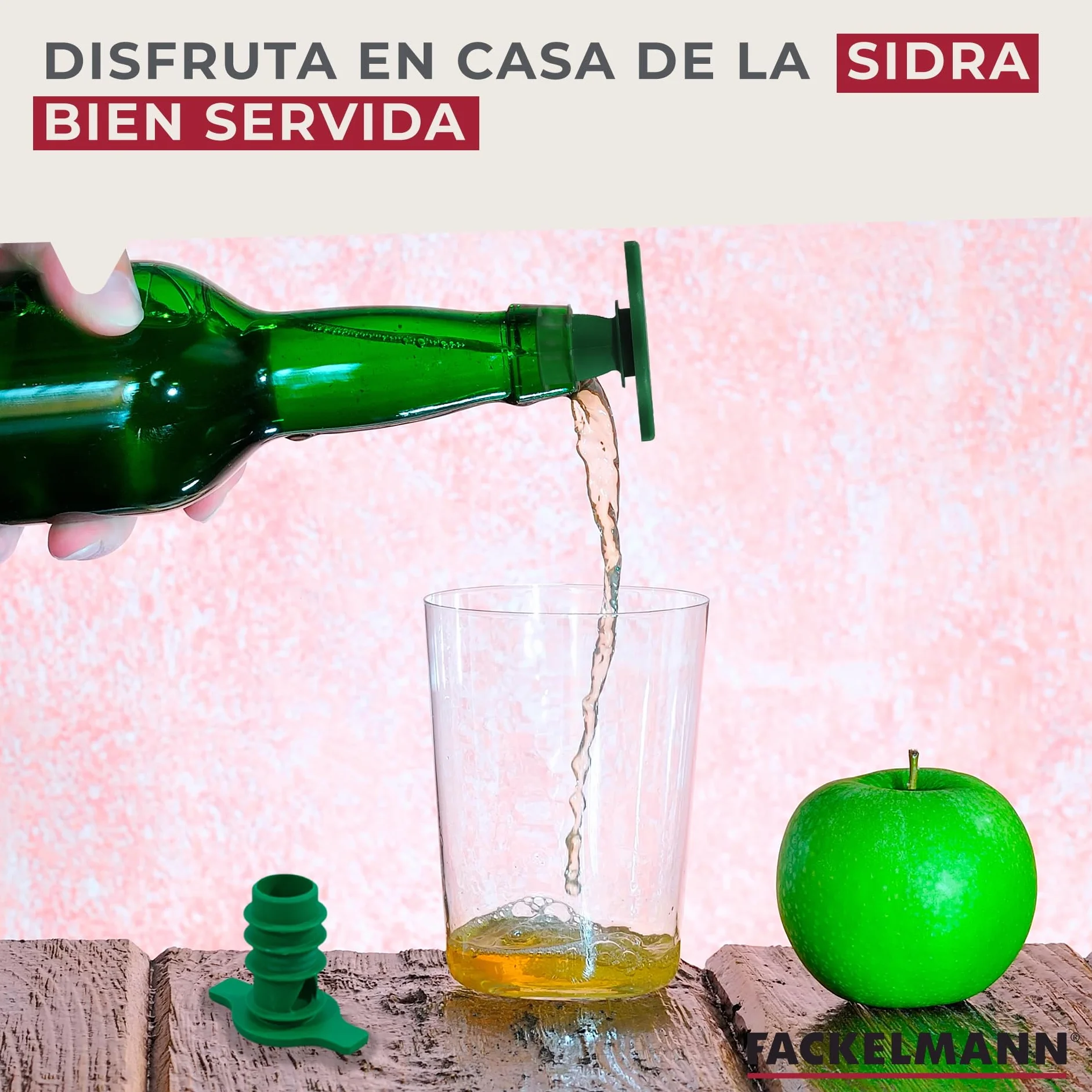 Fackelmann Escanciador de Sidra Set 2 uds. 40x45mm Polipropileno Verde