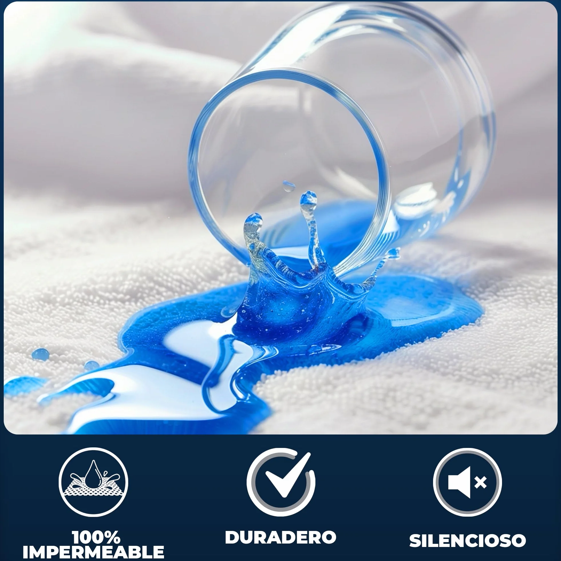 Protector Colchón Impermeable 60x120 cm Algodón Hipoalergénico Antiácaros Antibacteriano