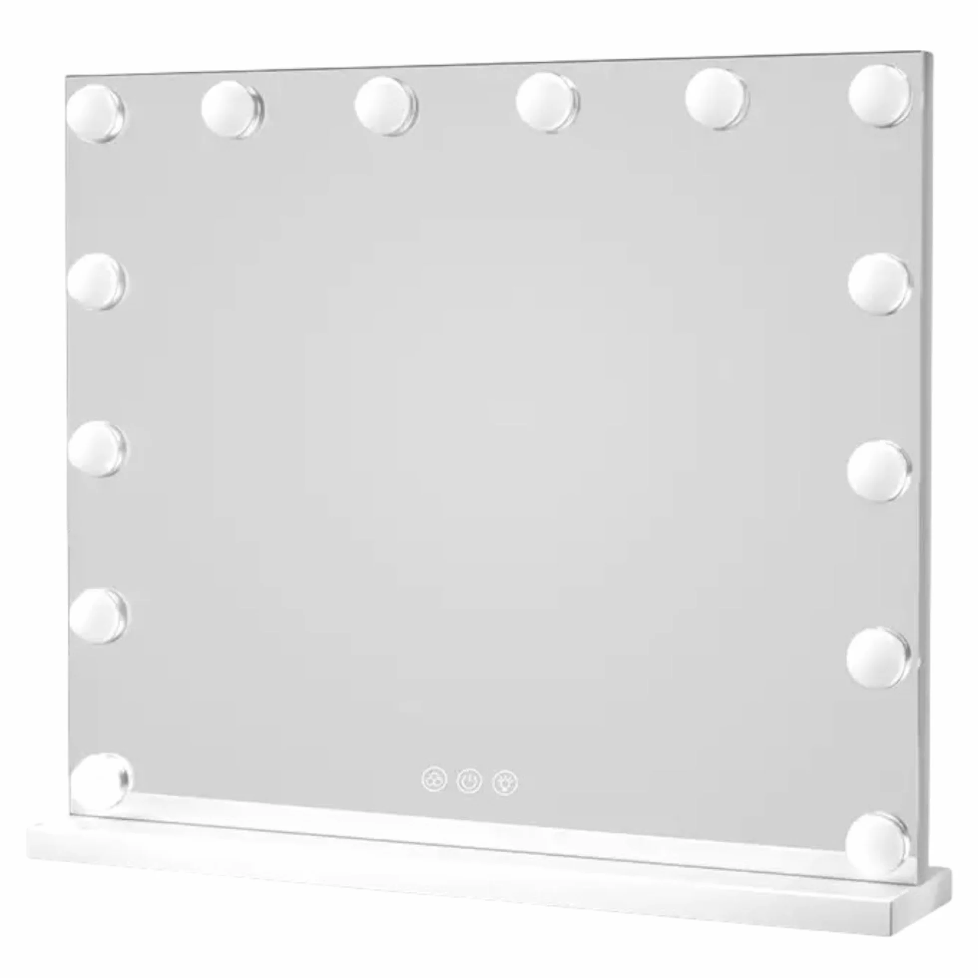 Mi Ko Mi Ka Espejo de Maquillaje con Iluminación LED: Tocador con 15 Bombillas, 3 Modos de Luz, Control Táctil, USB Recargable | Espejo de Maquillaje con Aumento y Luz para Maquillaje (Grande)