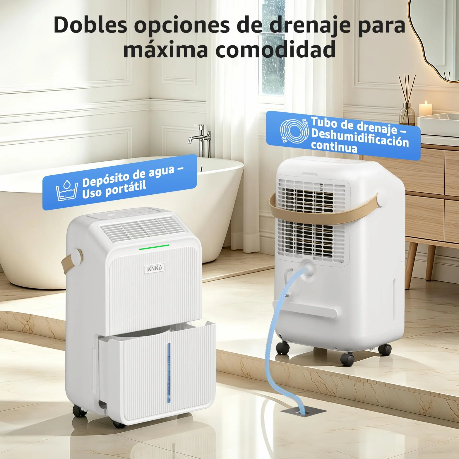 Deshumidificador, 16L/Día, Deshumificadores de Humedad Silencioso, Resultados En 30 Min, Consumo De Energía Reducido En Un 30%,Indicador De Humedad,Descongelación Automática,4 Modos,80m³ (Aprox. 32㎡)