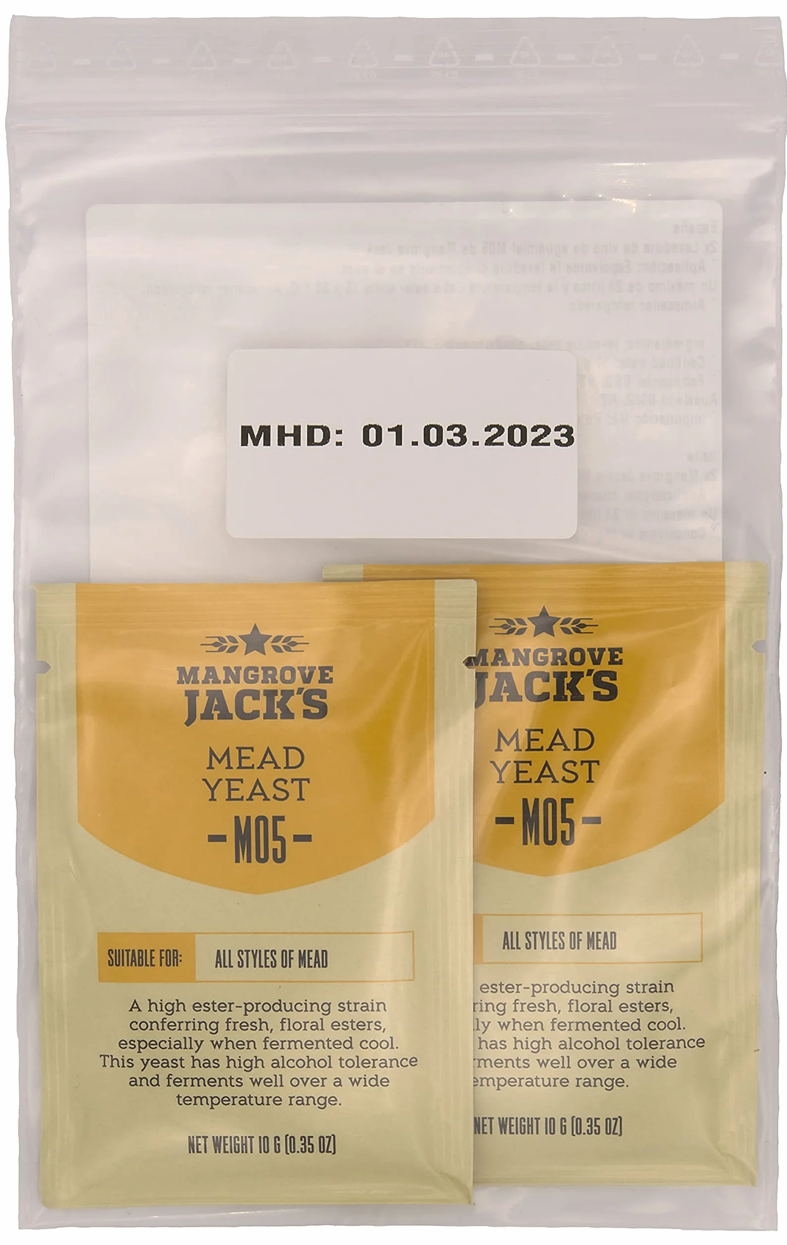 Mangrove Jack's Levadura de Hidromiel Seca 10g 25L