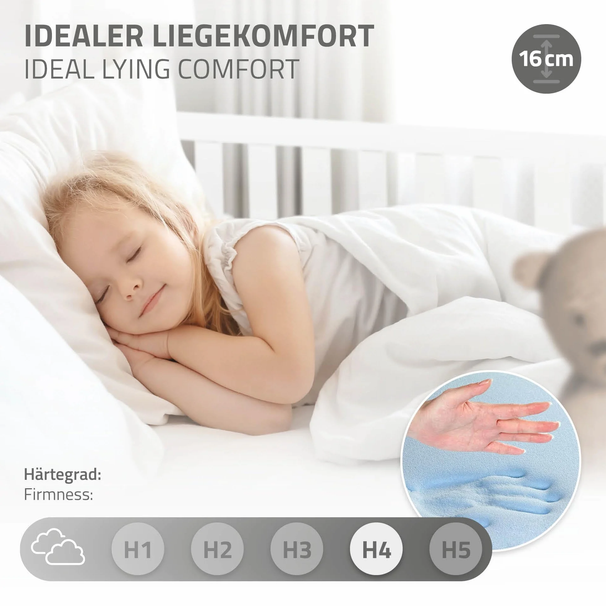 ML-Design Cama Infantil 120x200cm Blanco, con Colchón, Protección Anticaída, Techo y Somier, Listones de Madera de Maciza de Pino Lecho Doble Montessori Forma de Casa Mobiliario Juvenil, para Niños