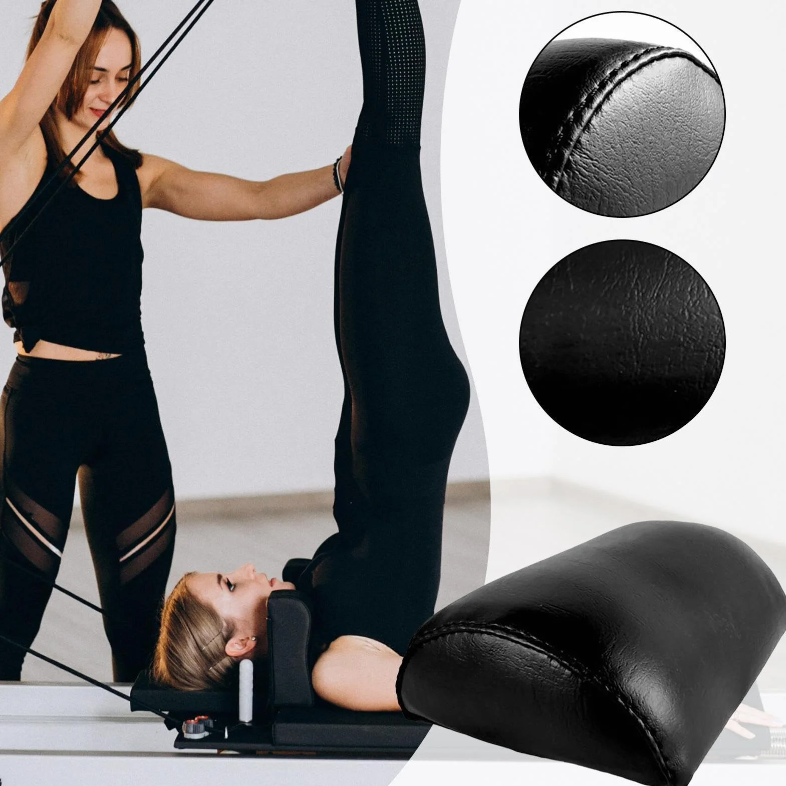 Almohada de Pilates para Cabeza y Cuello Cojín de Entrenamiento Soporte para Ejercicio Equipo de Fitness