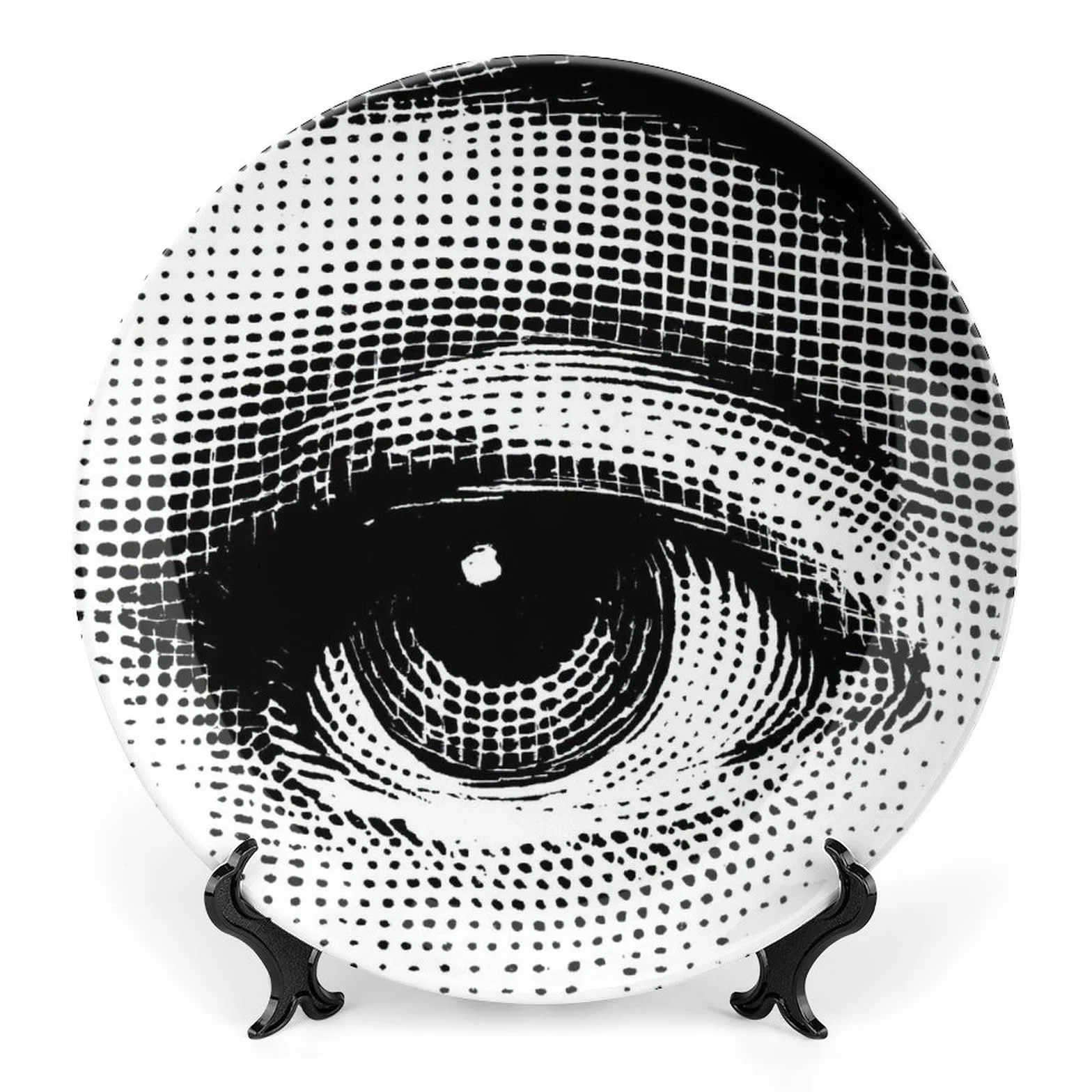 Lina Cavalieri Plato decorativo de pared misterioso 25,4 cm A1 con soporte y gancho