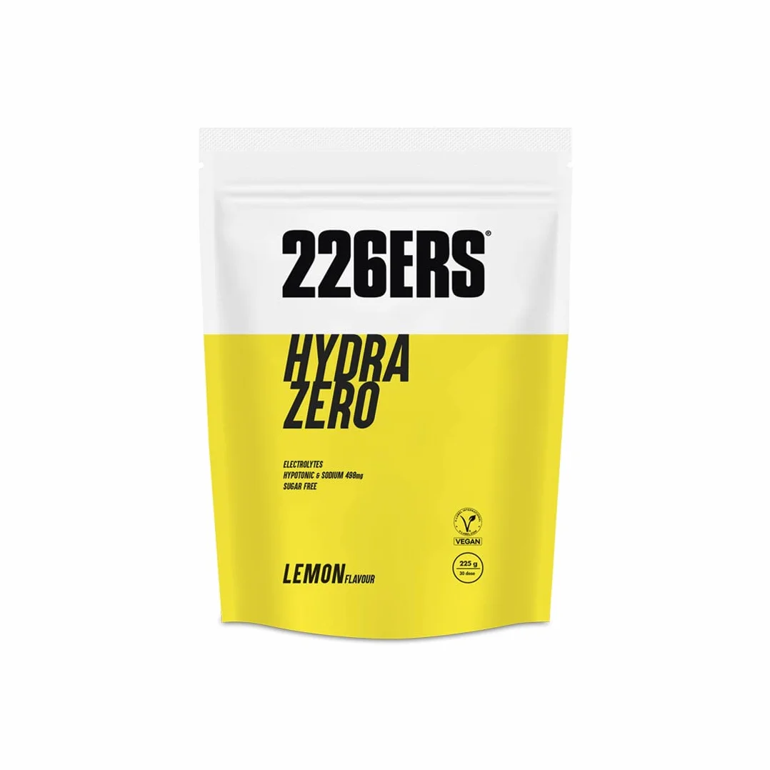 226ERS Hydrazero Bebida Hipotónica Deportistas Sales Minerales Electrolitos Hidratación Recuperación Energía Vegano sin Gluten Sabor Limón 225 g