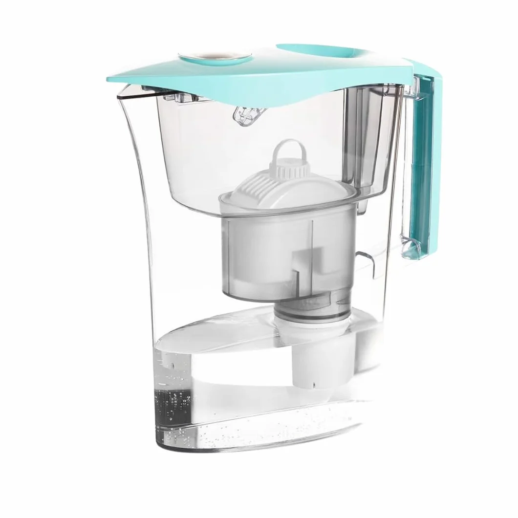 LAICA MikroPLASTIK-STOP Jarra filtrante – 3L – Azul – con 1 filtro bi-flux y 1 filtro MikroPLASTIK-STOP, conserva las sales minerales y reduce los microplásticos – Temporizador analógico – Fabricado