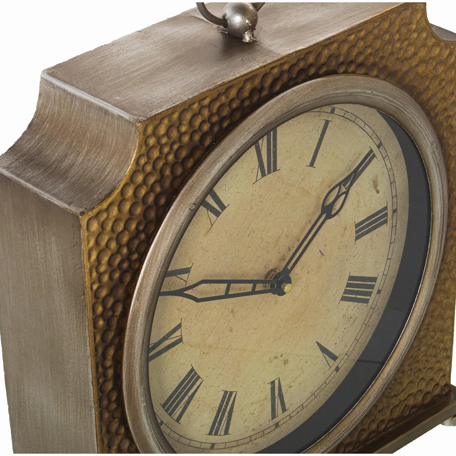 Reloj Sobremesa Metal Dorado Champagne 31x9x40cm Esfera 23cm