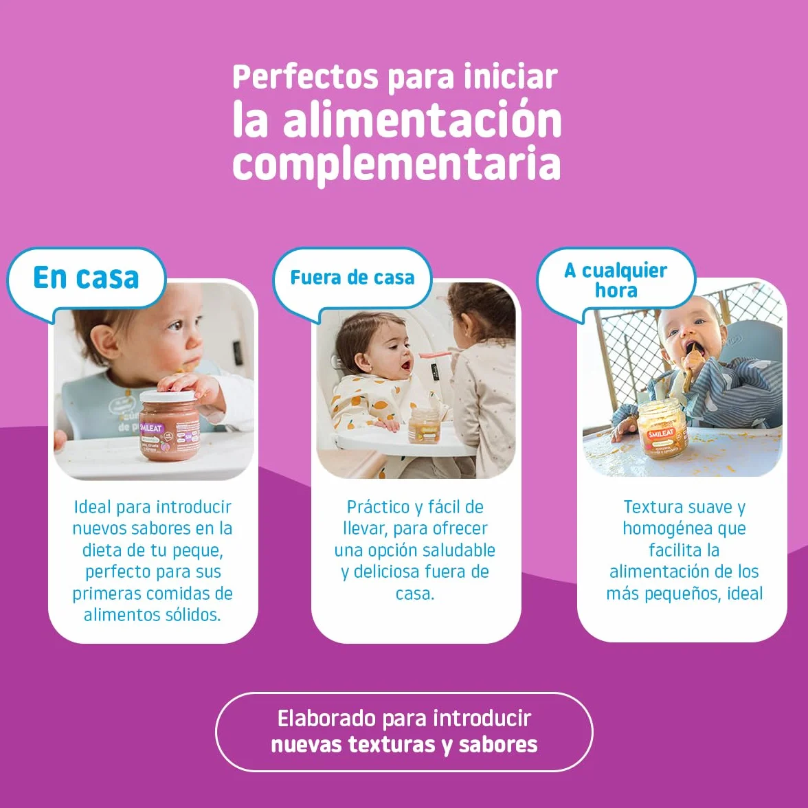 Smileat Tarrito de Frutas Ecológicas Pera Ciruela Plátano 130g +6 Meses Sin Azúcar Añadido
