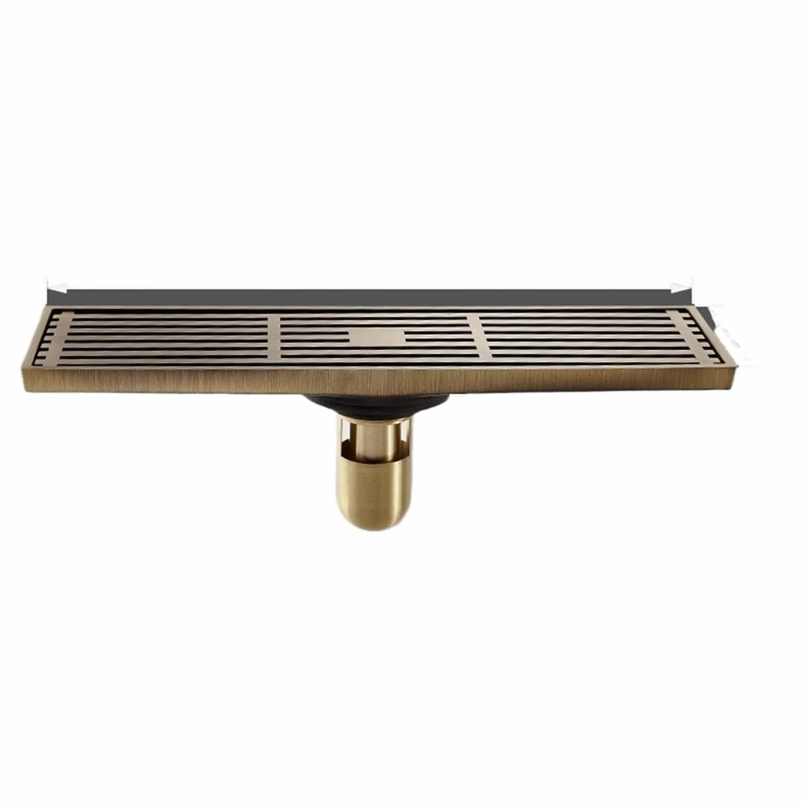 Sumidero Ducha Desagüe de Suelo latón Antiguo con Tapa Tallada artística, desagüe Ducha, Accesorios baño, colador(Style C-8cm Deep)