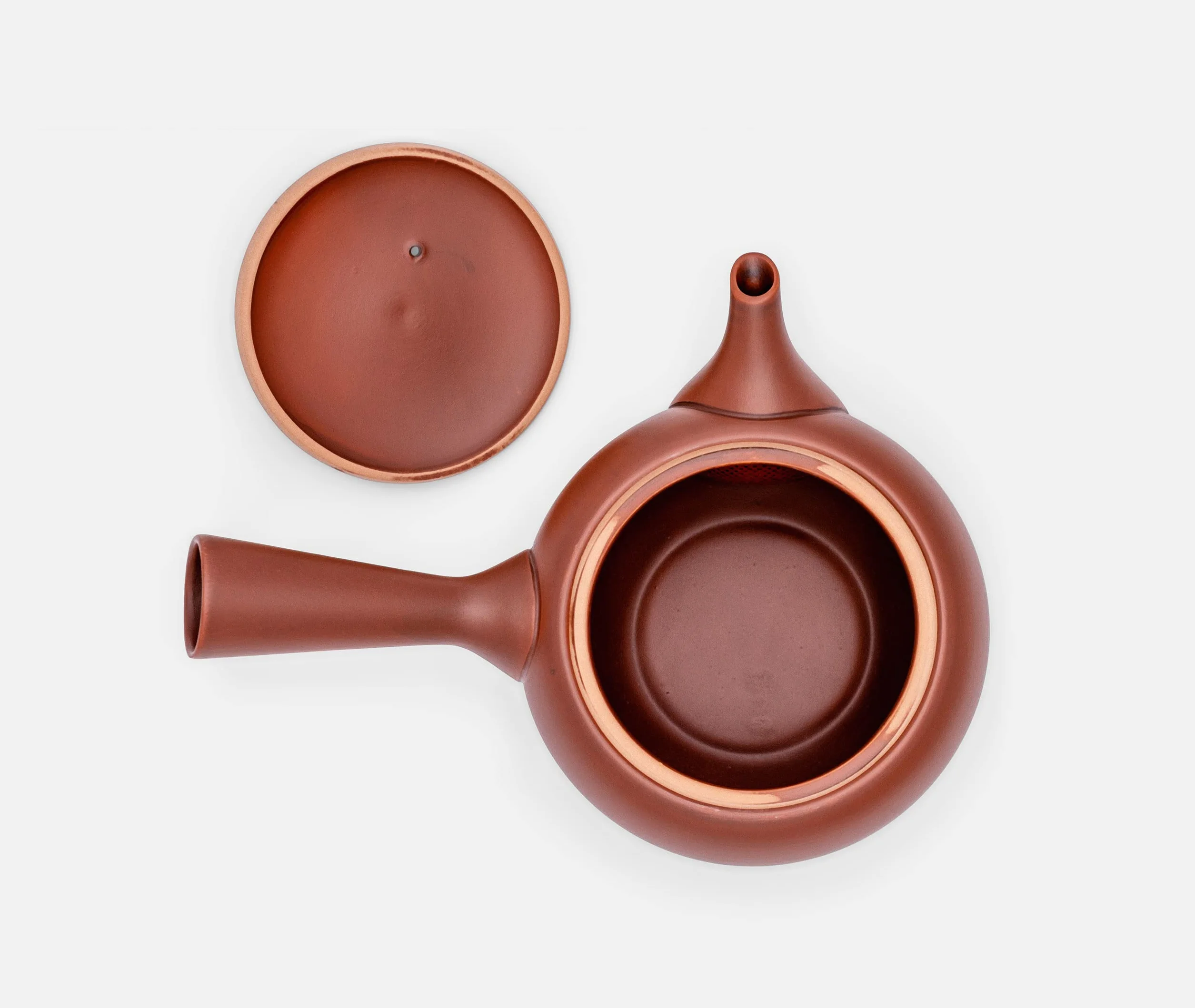 Azmaya Tokoname Red Clay Handcraft Japonés Kyusu Tetera - 300 Ml