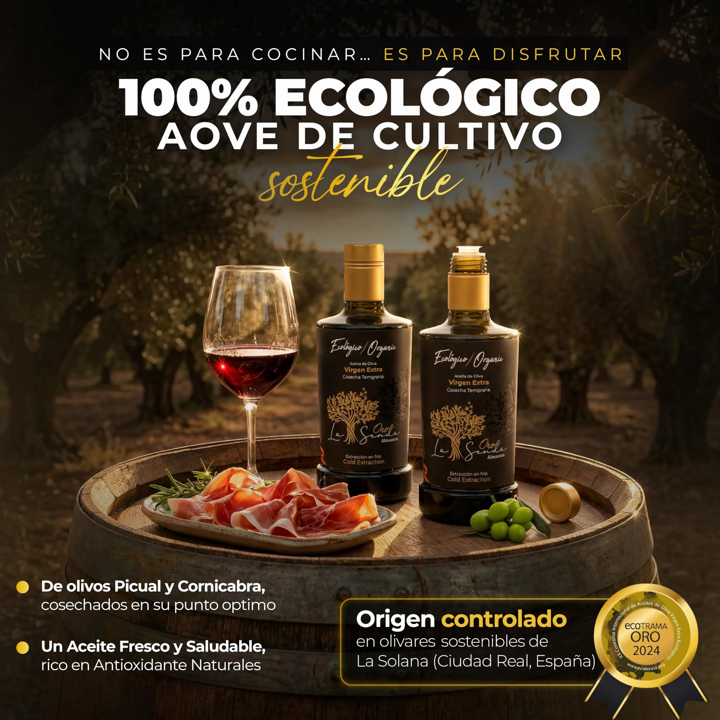 Almazara la Senda Aceite de Oliva Virgen Extra Picual & Cornicabra 1L Pack x2