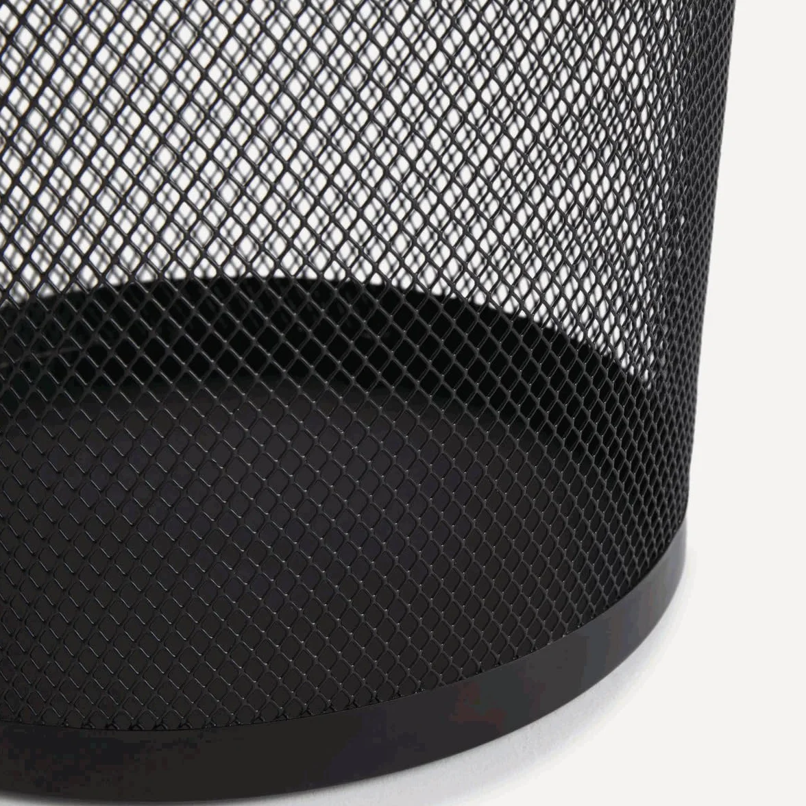 TECHZOCO Papelera Malla Metalica 12 Litros Negro 26.5 cm Alto