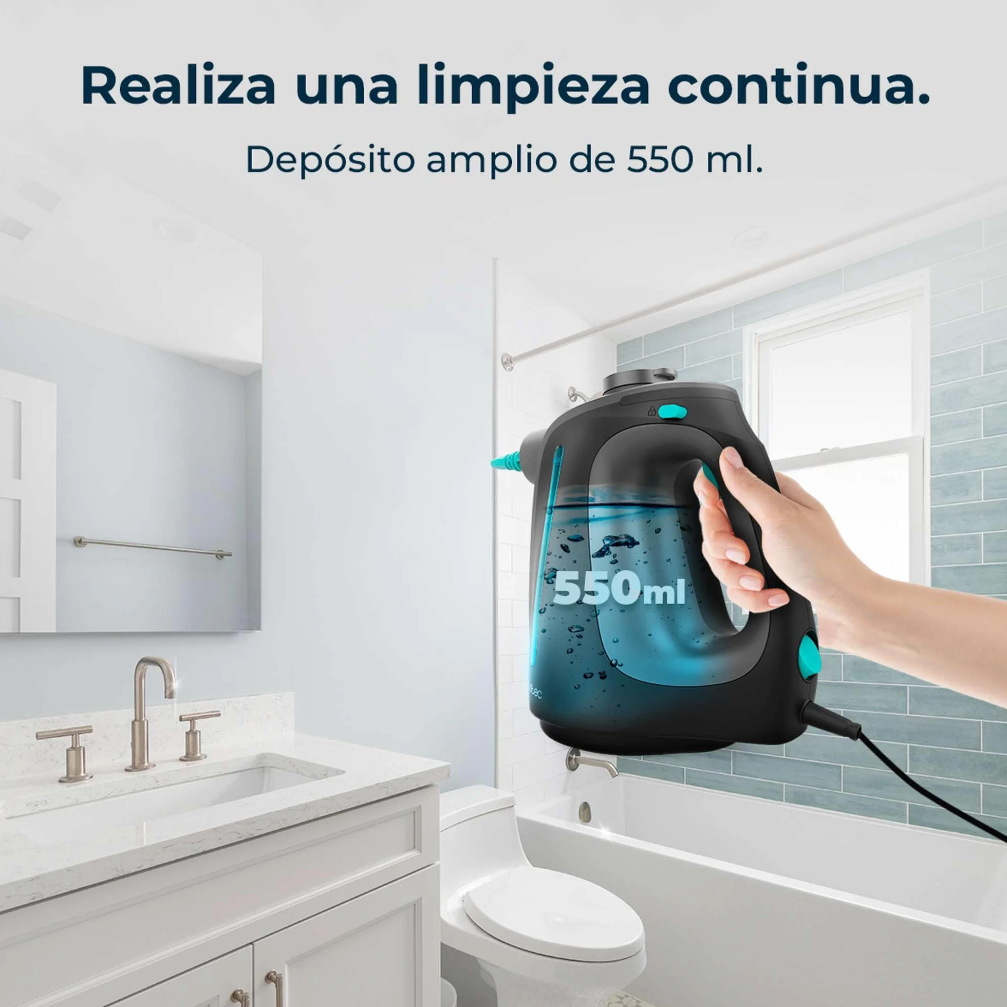Cecotec Limpiador de Vapor Hydrosteam 1300 Rapid Max X-Treme 1350W 550ml 3 Bares 16 Accesorios
