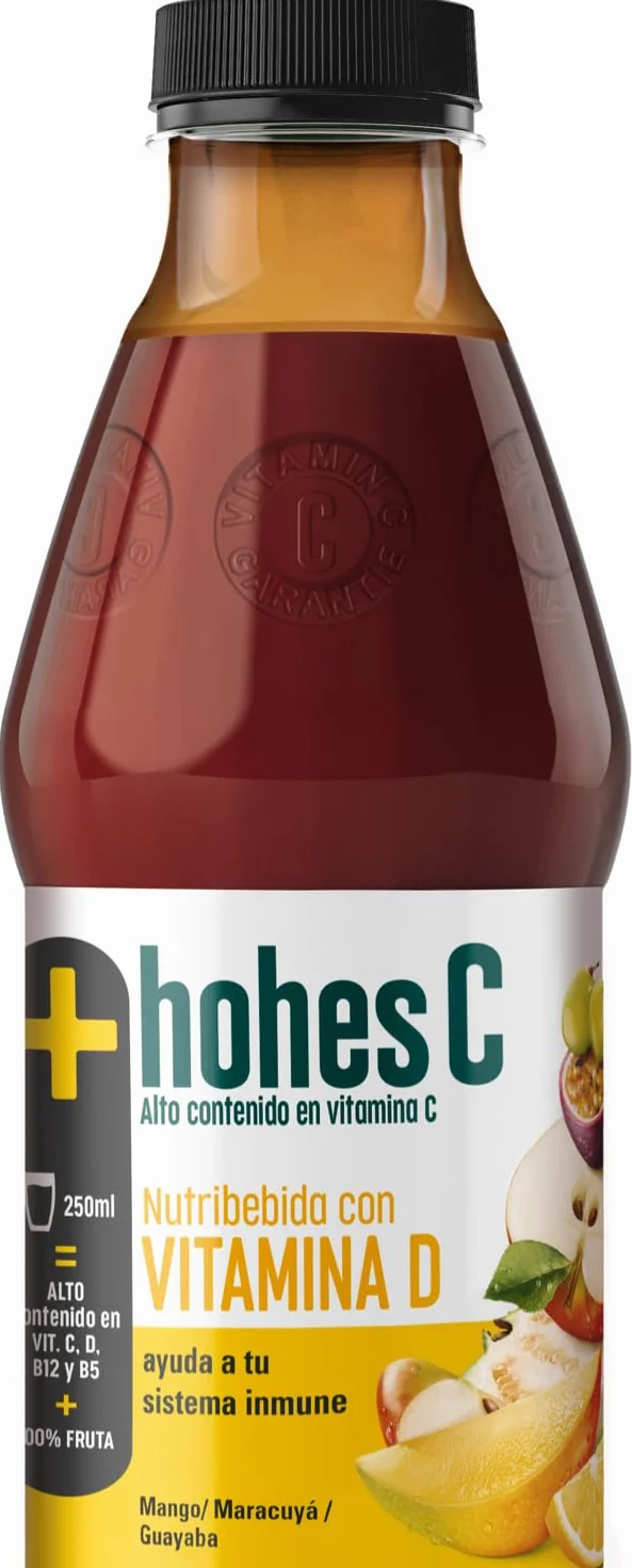 hohes C Plus Zumo con Vitamina C y D Fortalece los huesos 100% natural 1L