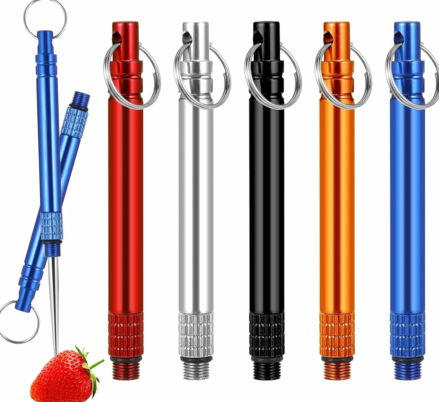 Palillos De Dientes Metal Reutilizables 5 Piezas Portátil Protector para Picnics Acampadas