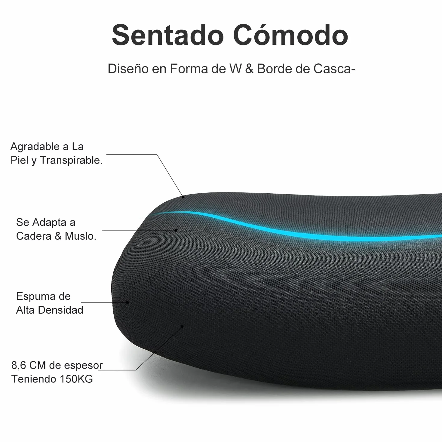 Ticova Silla de Oficina Ergonómica Respaldo Alto con Soporte Lumbar Ajustable Reposacabezas Reposabrazos 3D 130° Silla de Computadora Malla Mecedora