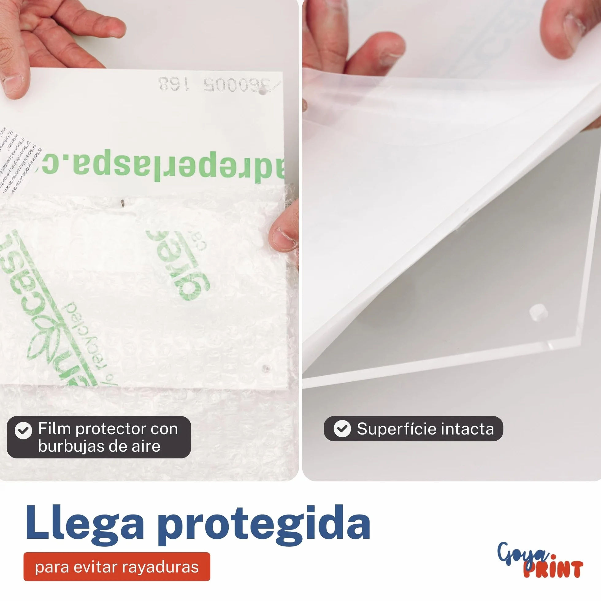GOYAPRINT Placa de Metacrilato Transparente 29,7x42 cm Marco Acrílico A3 3+3 mm