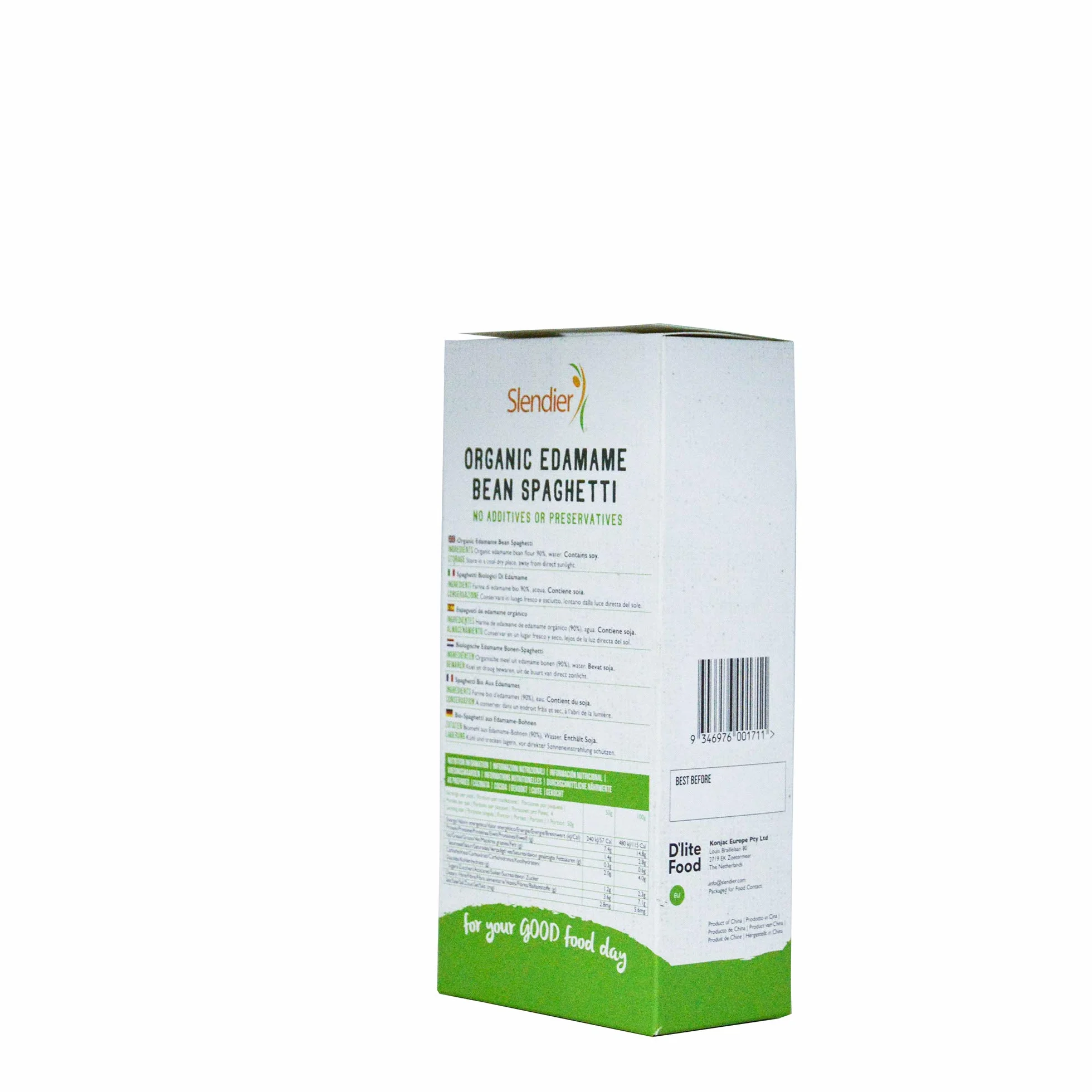 Slendier Espagueti de edamame orgánico 200g