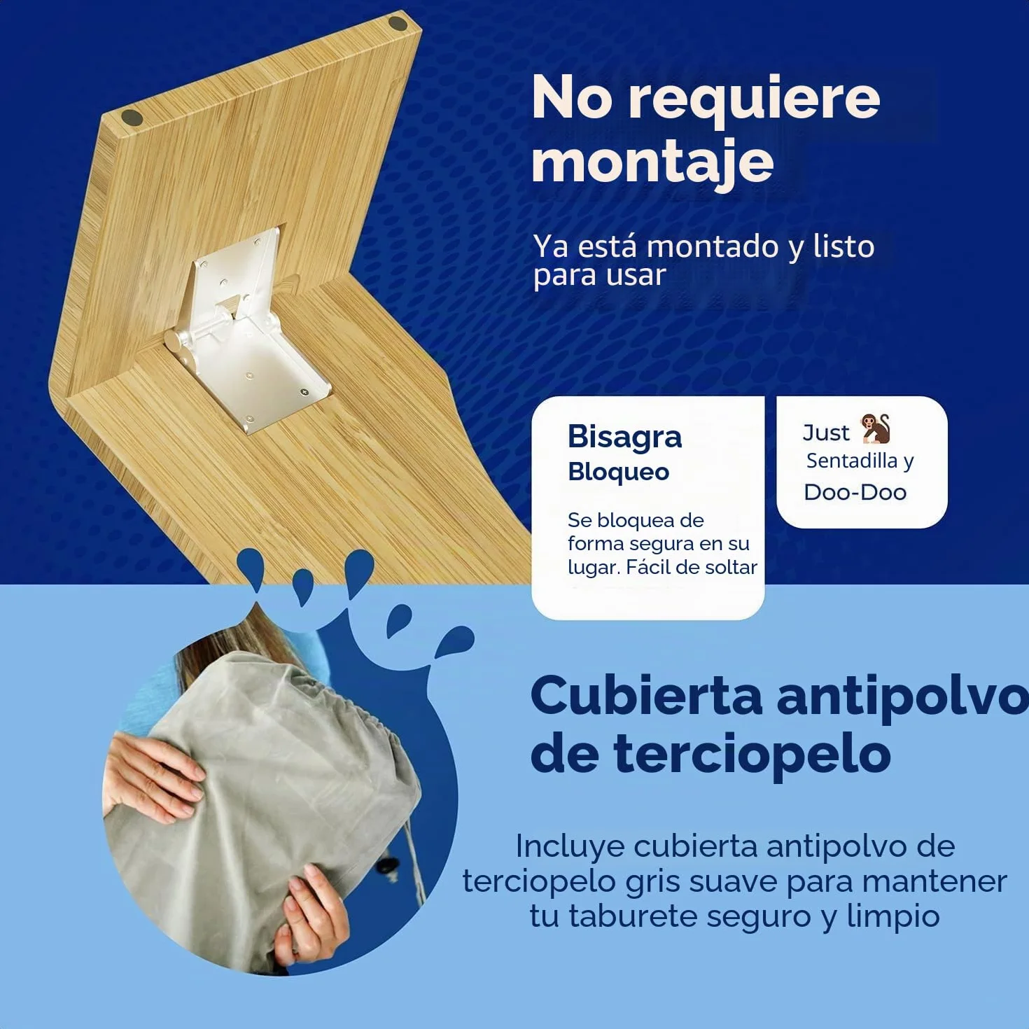 Squatty Potty Oslo Taburete plegable de bambú para inodoro 7 pulgadas marrón