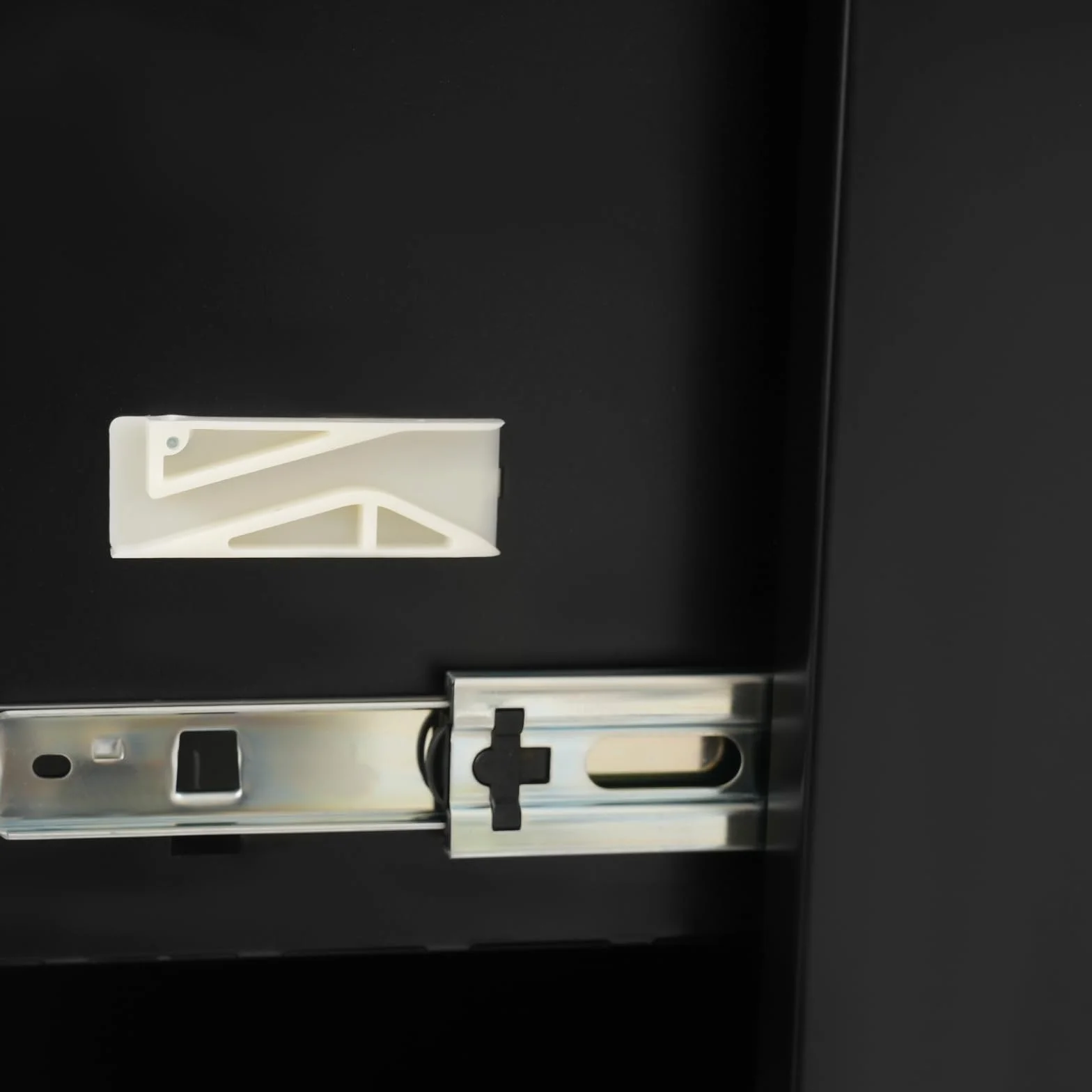 WooDerson Archivador vertical, archivador de metal con 3 cajones, armario con cerradura, almacenamiento seguro de documentos para oficina en casa y muebles de espacio de trabajo (negro, asa de cuello