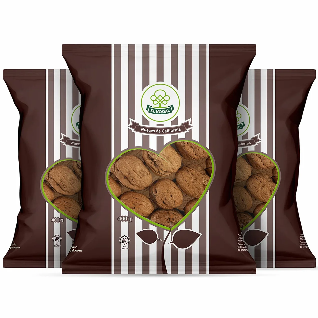 EL NOGAL Frutos Secos Nuez Cascara Bolsa 400 G
