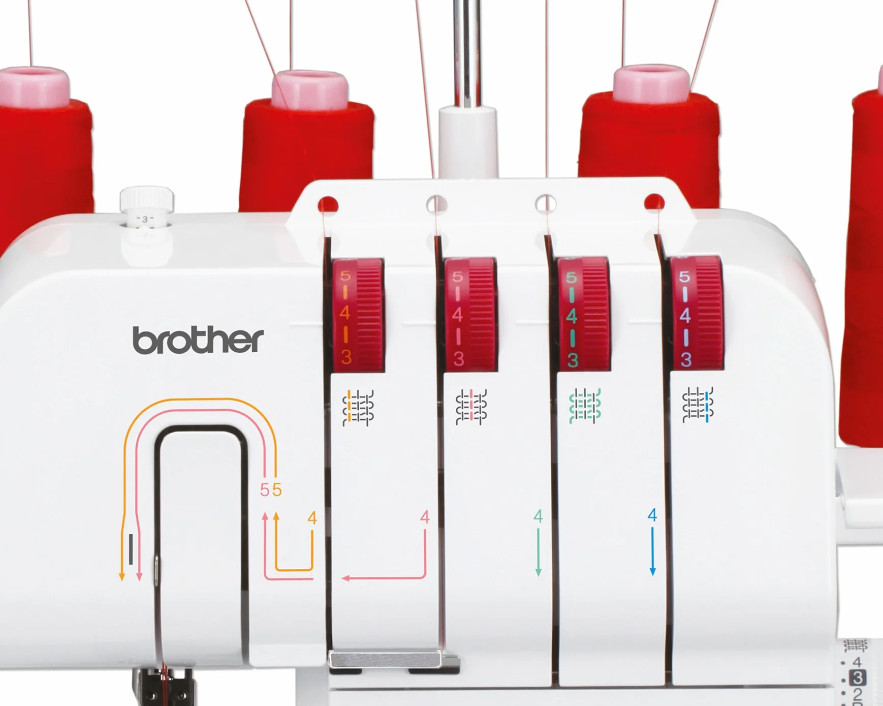 Brother M343D, Acero Inoxidable, Blanco, 38 X 32 X 36 cm