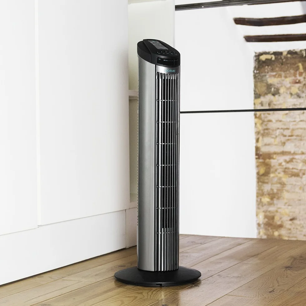 Cecotec EnergySilence 890 Skyline Ventilador de Torre 50W 76cm Oscilación Motor Cobre 3 Velocidades Negro