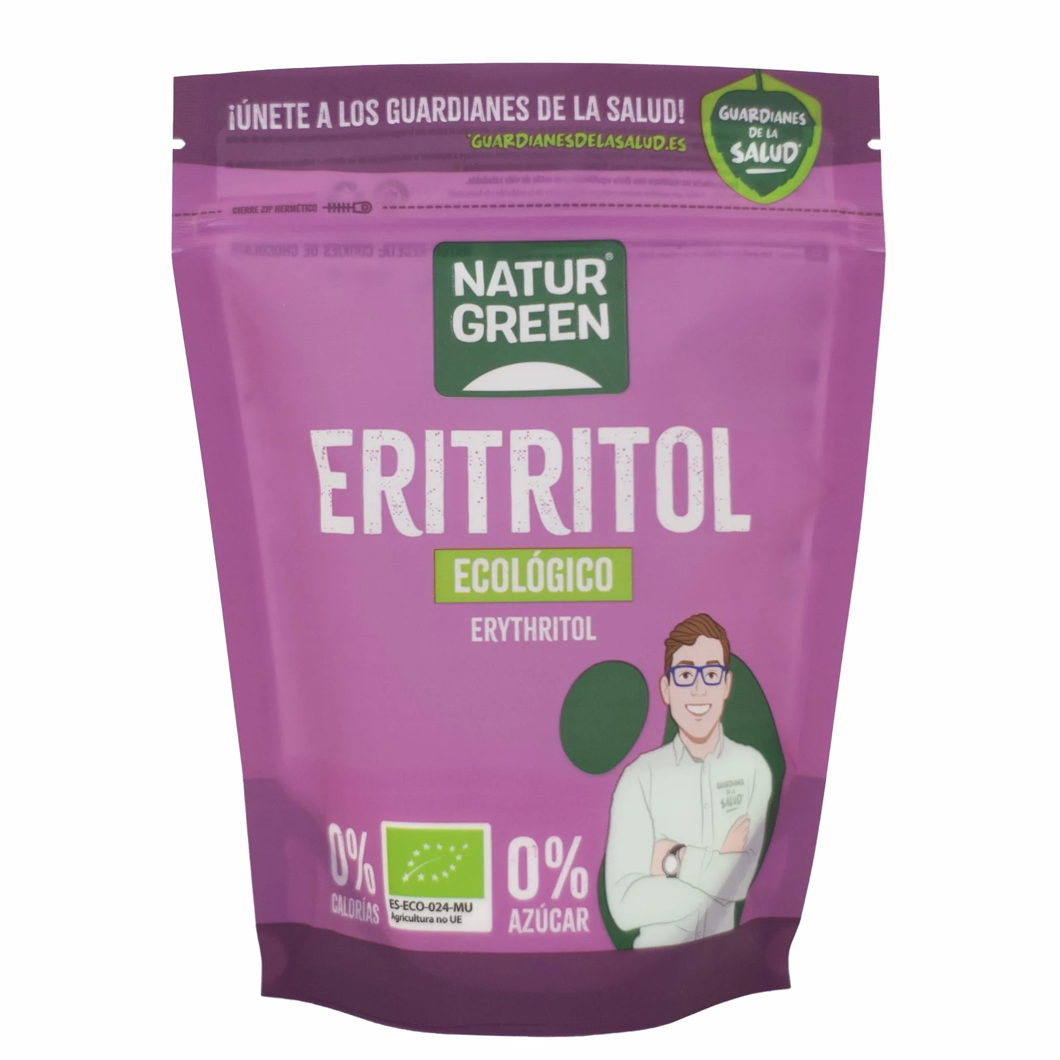 NaturGreen Eritritol BIO Edulcorante Natural Orgánico 0% Calorías Vegano Keto 1 Kg