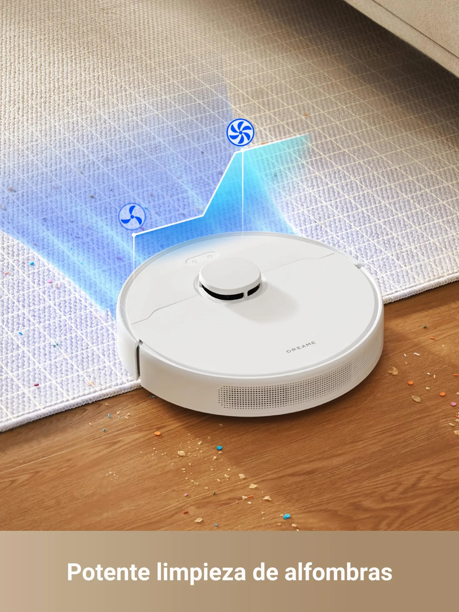 DREAME D10 Plus Gen 2 Robot Aspirador y Fregasuelos 2 en 1 6.000Pa LiDAR Navegación 5200 mAh Blanco
