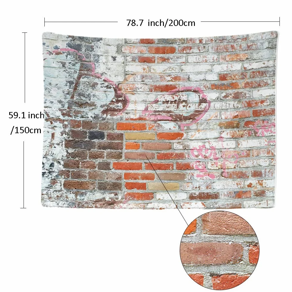 Ulticool Tapiz Pared Piedras Ladrillo Industrial 200 x 150 cm Grande Murales Decorativo